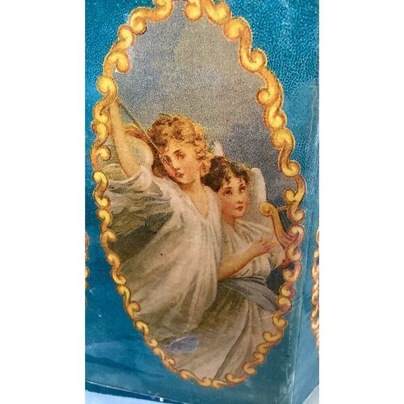 Decoupage christmas Glorious angels ball ornaments 1995 lot of 6 - Picture 8 of 9